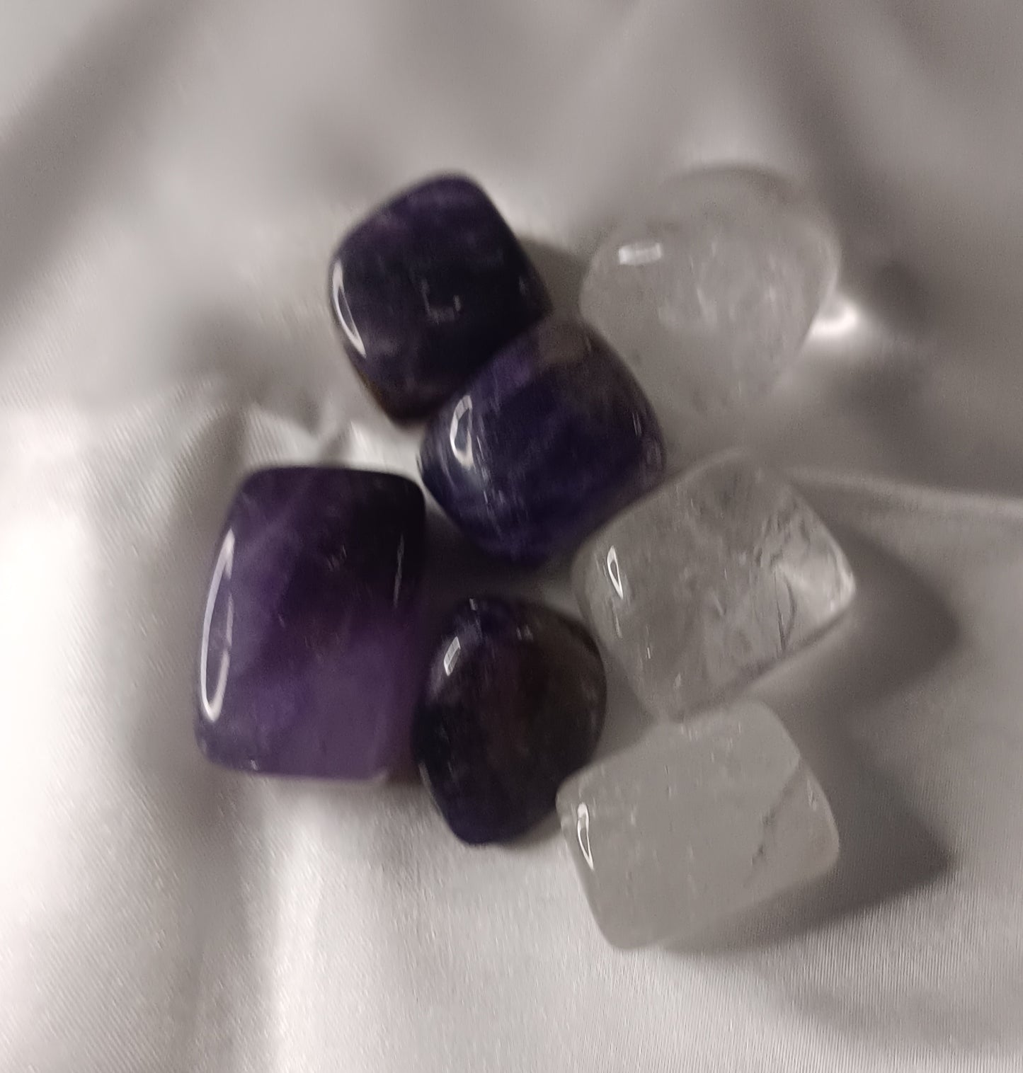 ππ€ Clarity & Calm Crystal Combo (Amethyst + Clear Quartz Tumbles β 100 g Pack)