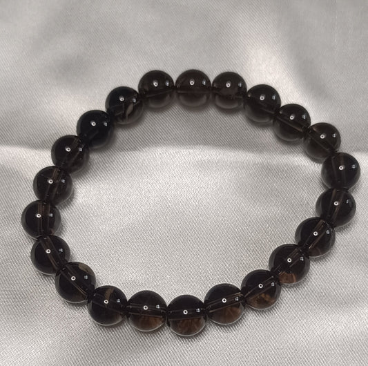 🌫️ Grounding & Detox Bracelet (Smoky Quartz)